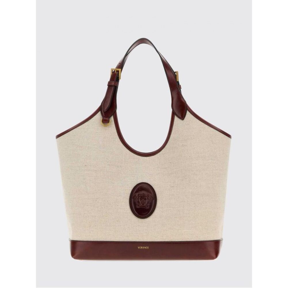 Versace Women Rivii¨Re Canvas And Leather Bag Versace